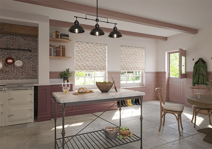 Mosaic Tile, Sweetheart - Roman Blind - Image 6